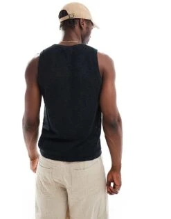Cotton:On Knit Tank In Black For Men 9 Cotton:On Knit Tank In Black For Men -Cotton:On Sales Store 206986626 3