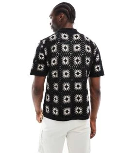 Cotton:On Havana Short Sleeve Shirt In Black For Men 9 Cotton:On Havana Short Sleeve Shirt In Black For Men -Cotton:On Sales Store 206986652 3