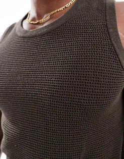 Cotton:On Knit Tank In Brown For Men 10 Cotton:On Knit Tank In Brown For Men -Cotton:On Sales Store 206986687 4