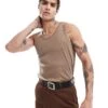 Cotton:On Loose Fit Rib Tank In Beige For Men 1 Cotton:On Loose Fit Rib Tank In Beige For Men -Cotton:On Sales Store 206986791 1 beige