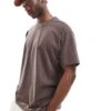 Cotton:On Box Fit Plain T-shirt In Brown For Men 1 Cotton:On Box Fit Plain T-shirt In Brown For Men -Cotton:On Sales Store 206987420 1 brown