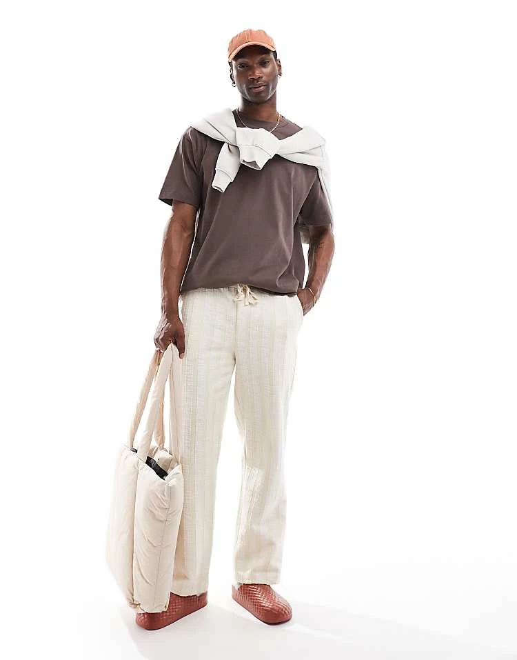 Cotton:On Box Fit Plain T-shirt In Brown For Men 6 Cotton:On Box Fit Plain T-shirt In Brown For Men - Image 4