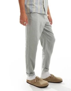 Cotton:On Linen Pant In Green For Men -Cotton:On Sales Store 207003635 3