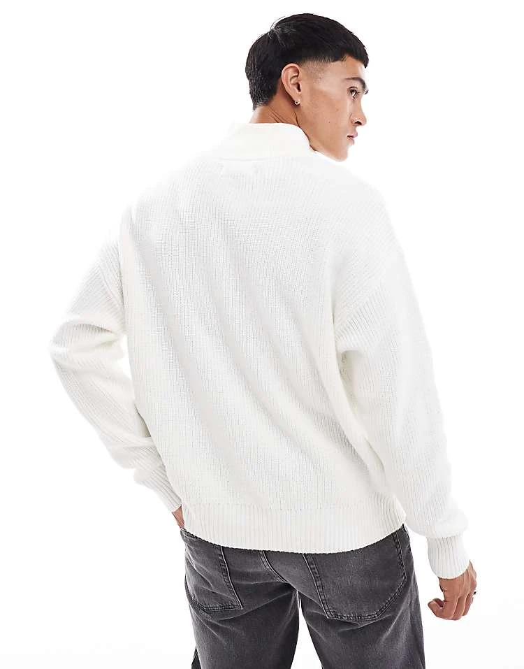 Cotton:On Jordan Quarter Zip In White For Men 4 Cotton:On Jordan Quarter Zip In White For Men - Image 2