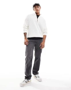 Cotton:On Jordan Quarter Zip In White For Men 9 Cotton:On Jordan Quarter Zip In White For Men -Cotton:On Sales Store 207157280 3