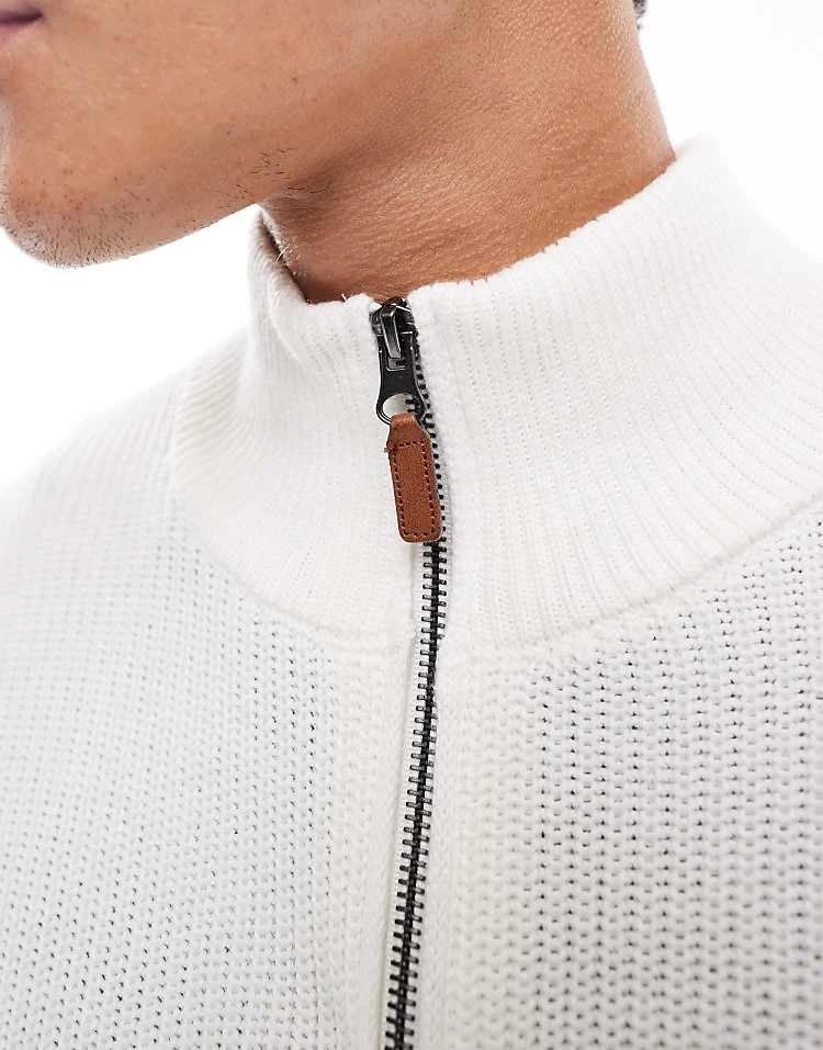 Cotton:On Jordan Quarter Zip In White For Men 6 Cotton:On Jordan Quarter Zip In White For Men - Image 4