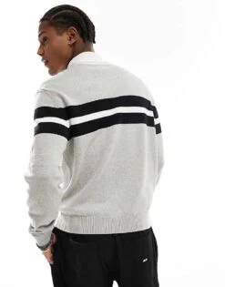 Cotton:On Cotton On Knitted Rugby Jumper In Grey For Men Grey Marle 10 Cotton:On Cotton On Knitted Rugby Jumper In Grey For Men Grey Marle -Cotton:On Sales Store 207167455 4