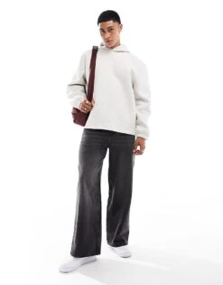 Cotton:On Cotton On Super Baggy Skater Jeans In Washed Black Denim For Men Y2k Washed Black -Cotton:On Sales Store 207167456 1 y2kwashedblack 1