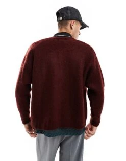 Cotton:On Cotton On Boxy Fit Knitted Cardigan In Mahogany For Men 9 Cotton:On Cotton On Boxy Fit Knitted Cardigan In Mahogany For Men -Cotton:On Sales Store 207167510 3