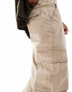 Cotton:On Cotton On Baggy Style Pocket Utility Pants In Light Camel Ripstop For Men -Cotton:On Sales Store 207167527 4