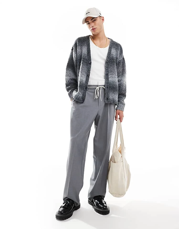 Cotton:On Cotton On Boxy Fit Knitted Cardigan In Midnight Ombre For Men 4 Cotton:On Cotton On Boxy Fit Knitted Cardigan In Midnight Ombre For Men - Image 2