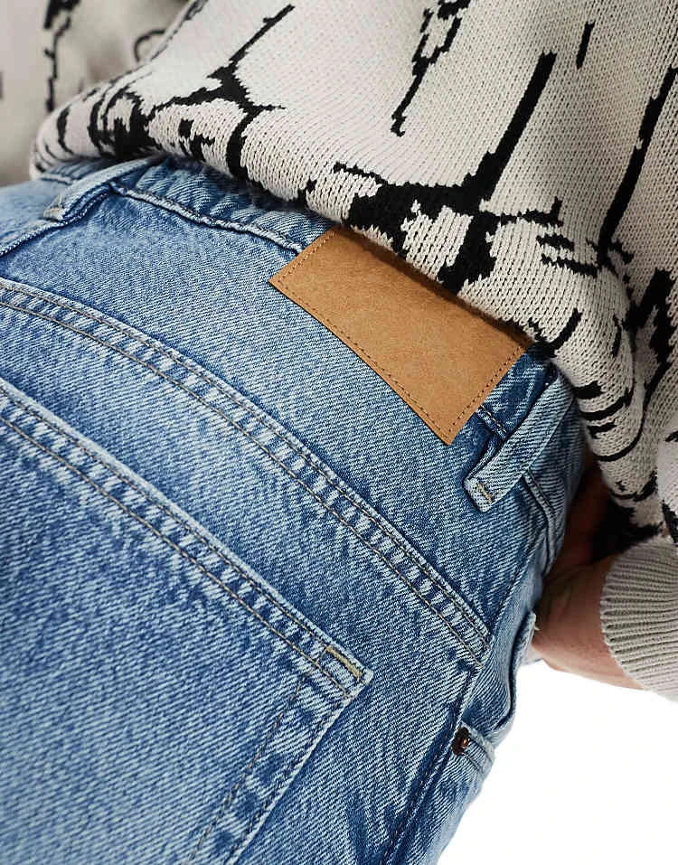 Cotton:On Cotton On Baggy Jeans In Cannonball Blue Denim With Contrast Stich For Men 6 Cotton:On Cotton On Baggy Jeans In Cannonball Blue Denim With Contrast Stich For Men - Image 4