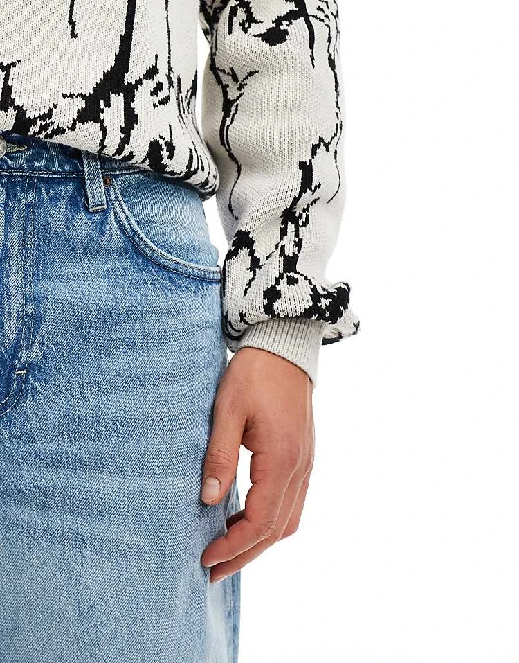 Cotton:On Cotton On Baggy Jeans In Cannonball Blue Denim With Contrast Stich For Men 7 Cotton:On Cotton On Baggy Jeans In Cannonball Blue Denim With Contrast Stich For Men - Image 5