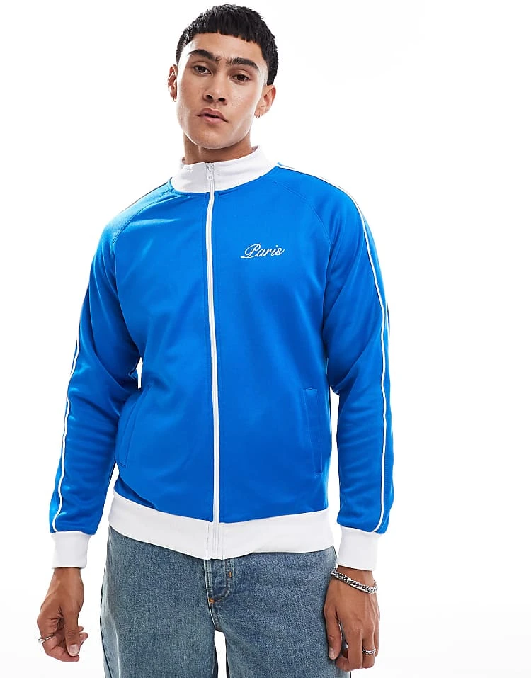 Cotton:On Tricot Track Jacket In Blue For Men 7 Cotton:On Tricot Track Jacket In Blue For Men - Image 5