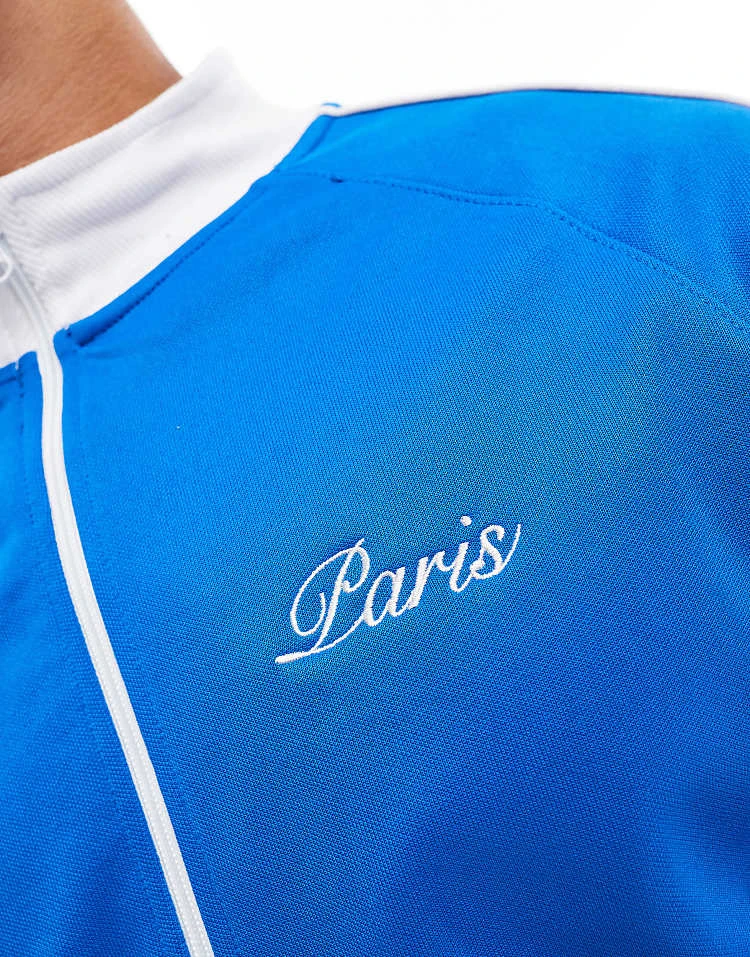 Cotton:On Tricot Track Jacket In Blue For Men 6 Cotton:On Tricot Track Jacket In Blue For Men - Image 4