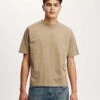Cotton:On Cropped Fit T-shirt In Beige For Men 2 Cotton:On Cropped Fit T-shirt In Beige For Men -Cotton:On Sales Store 207231539 1 beige