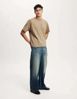 Cotton:On Cropped Fit T-shirt In Beige For Men -Cotton:On Sales Store 207231539 2