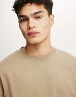 Cotton:On Cropped Fit T-shirt In Beige For Men -Cotton:On Sales Store 207231539 3