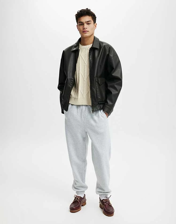 Cotton:On Baggy Cuffed Track Pant In Grey For Men 3 Cotton:On Baggy Cuffed Track Pant In Grey For Men