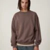Cotton:On Box Fit Crew Sweater In Brown For Men 1 Cotton:On Box Fit Crew Sweater In Brown For Men -Cotton:On Sales Store 207232236 1 brown