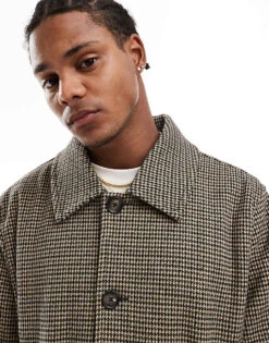 Cotton:On Cotton On Houndstooth Check Relaxed Trench Coat For Men 9 Cotton:On Cotton On Houndstooth Check Relaxed Trench Coat For Men -Cotton:On Sales Store 207239796 3