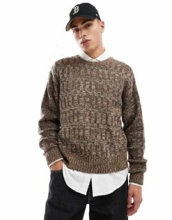 Cotton:On Cotton On Vintage Style Knitted Jumper In Taupe Pattern For Men 11 Cotton:On Cotton On Vintage Style Knitted Jumper In Taupe Pattern For Men -Cotton:On Sales Store 207239832 1 taupepattern 1