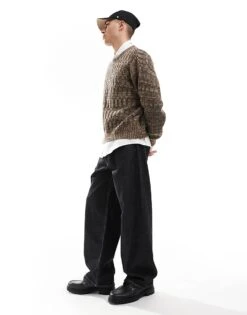 Cotton:On Cotton On Vintage Style Knitted Jumper In Taupe Pattern For Men 9 Cotton:On Cotton On Vintage Style Knitted Jumper In Taupe Pattern For Men -Cotton:On Sales Store 207239832 3