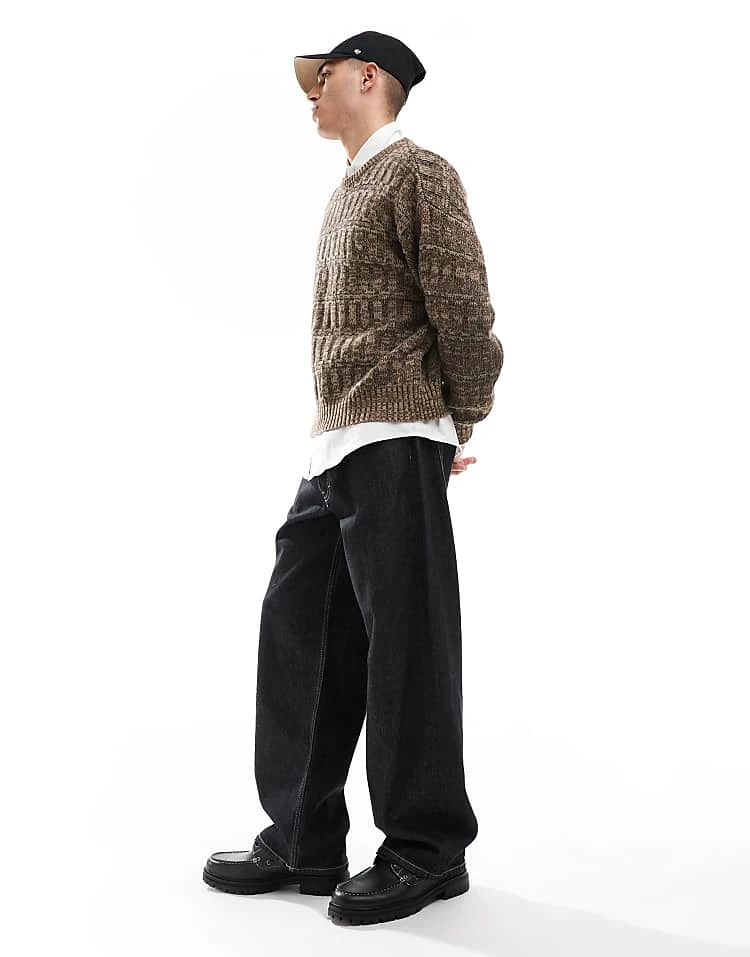 Cotton:On Cotton On Vintage Style Knitted Jumper In Taupe Pattern For Men 5 Cotton:On Cotton On Vintage Style Knitted Jumper In Taupe Pattern For Men - Image 3