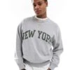 Cotton:On Cotton On Knitted Jumper In Grey With New York Graphic For Men Grey Marle -Cotton:On Sales Store 207239862 1 greymarle