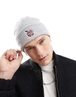 Cotton:On Cotton On Waffle Beanie With New York Graphic In Grey For Men Grey Marle -Cotton:On Sales Store 207239880 1 greymarle 1