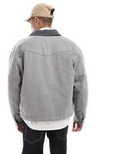 Cotton:On Cotton On Relaxed Carpenter Jacket In Grey For Men -Cotton:On Sales Store 207239886 3