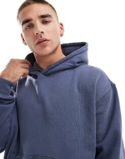 Cotton:On Cotton On Premium Cropped Fit Hoodie In Dusty Denim Blue For Men 10 Cotton:On Cotton On Premium Cropped Fit Hoodie In Dusty Denim Blue For Men -Cotton:On Sales Store 207239897 4