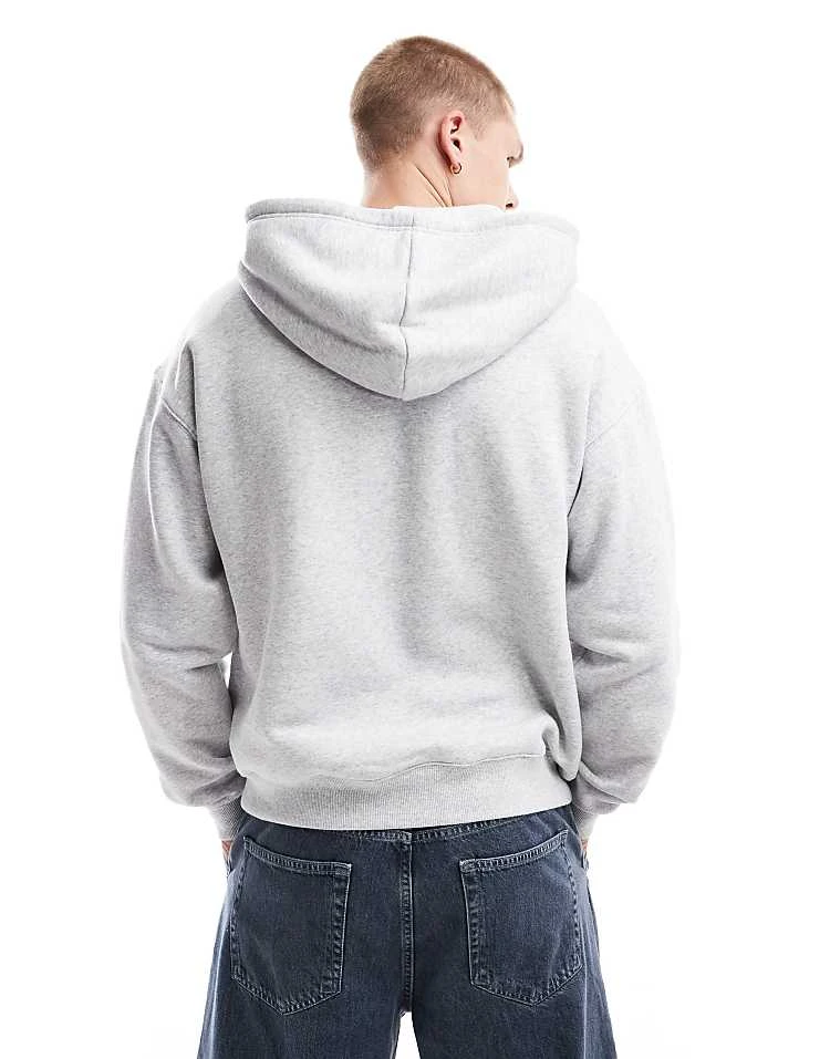 Cotton:On Cotton On Boxy Fit Hoodie With 1993 Print In Grey Marle For Men 4 Cotton:On Cotton On Boxy Fit Hoodie With 1993 Print In Grey Marle For Men - Image 2