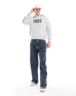 Cotton:On Cotton On Boxy Fit Hoodie With 1993 Print In Grey Marle For Men 10 Cotton:On Cotton On Boxy Fit Hoodie With 1993 Print In Grey Marle For Men -Cotton:On Sales Store 207239906 4