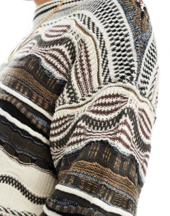 Cotton:On Cotton On Vintage Mix Knit Jumper In Stone For Men Stone Pattern 9 Cotton:On Cotton On Vintage Mix Knit Jumper In Stone For Men Stone Pattern -Cotton:On Sales Store 207239927 3