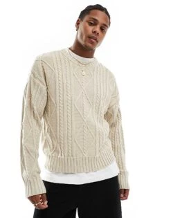 Cotton:On Cotton On Stone Marl Cable Knit Jumper For Men Stone Marle Cable 11 Cotton:On Cotton On Stone Marl Cable Knit Jumper For Men Stone Marle Cable -Cotton:On Sales Store 207239945 1 stonemarlecable 1