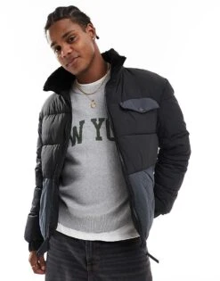 Cotton:On Cotton On Vermont Puffer Coat In Black For Men