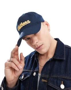 Cotton:On Cotton On Cap With Tribeca Embroidery In Navy For Men