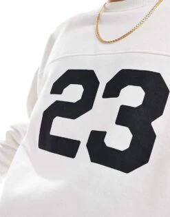 Cotton:On Cotton On Boxy Fit Graphic Crew Sweatshirt With 23 For Men Vintage White 10 Cotton:On Cotton On Boxy Fit Graphic Crew Sweatshirt With 23 For Men Vintage White -Cotton:On Sales Store 207239966 4