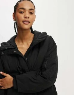 Cotton:On Cotton On Patch Pocket Hooded Jacket For Men Black -Cotton:On Sales Store 207242964 3