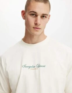 Cotton:On Box Fit Text T-shirt In Off-white For Men -Cotton:On Sales Store 207254421 3