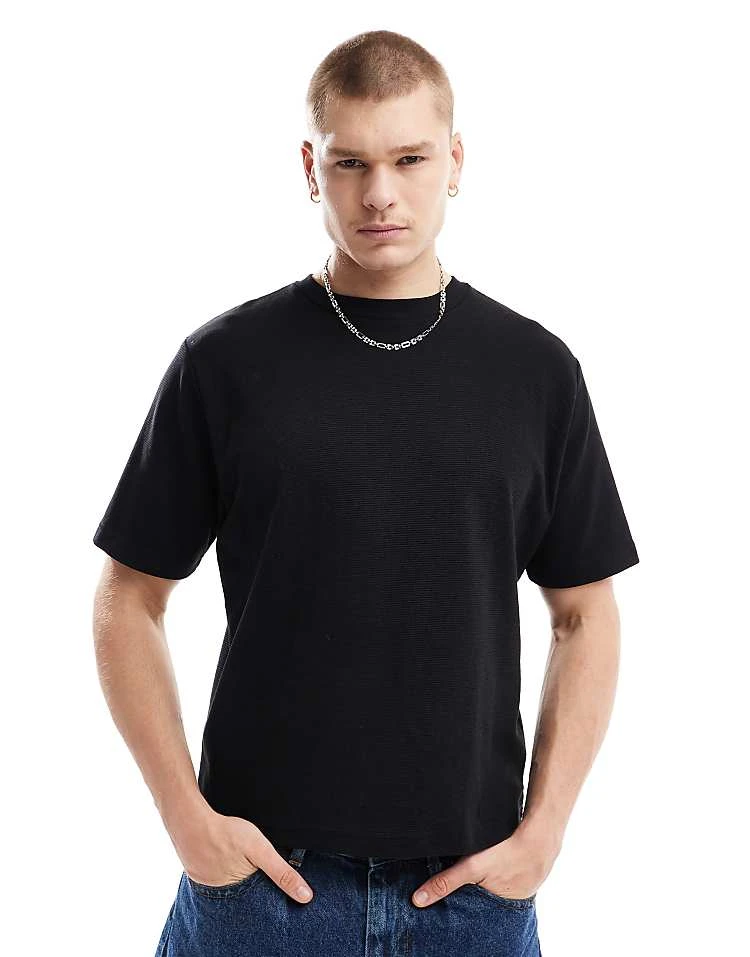 Cotton:On Cropped T-shirt In Black For Men 7 Cotton:On Cropped T-shirt In Black For Men - Image 5