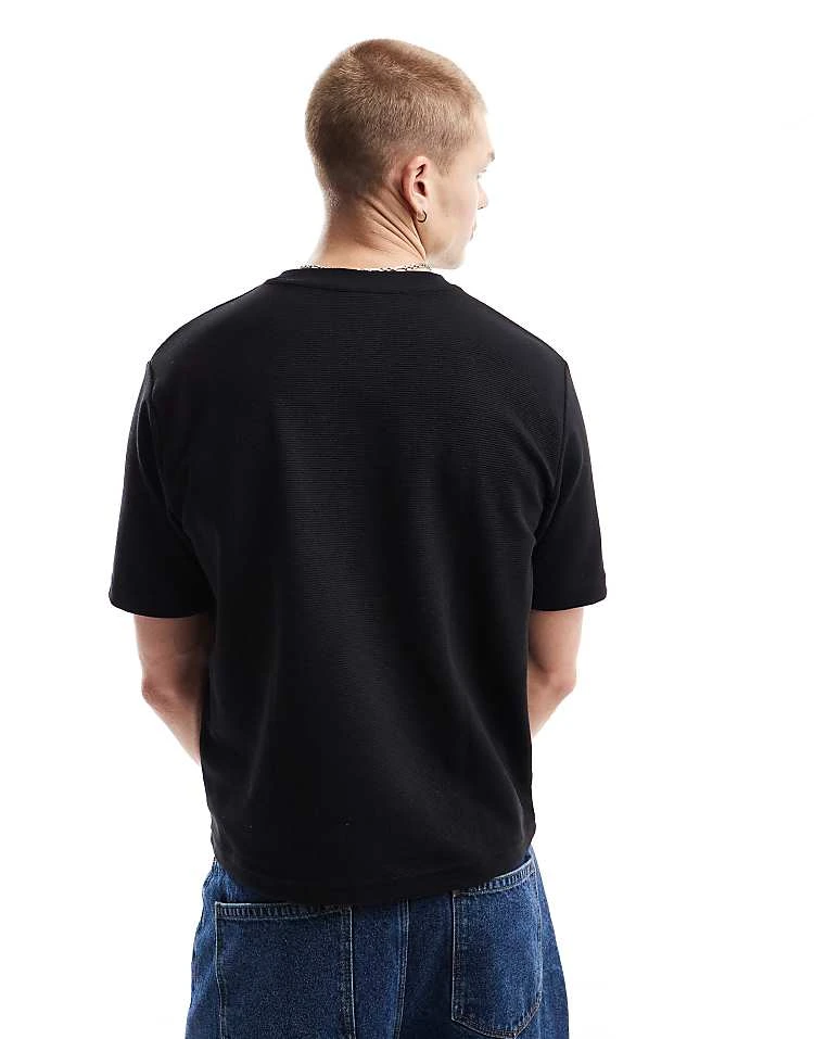 Cotton:On Cropped T-shirt In Black For Men 4 Cotton:On Cropped T-shirt In Black For Men - Image 2