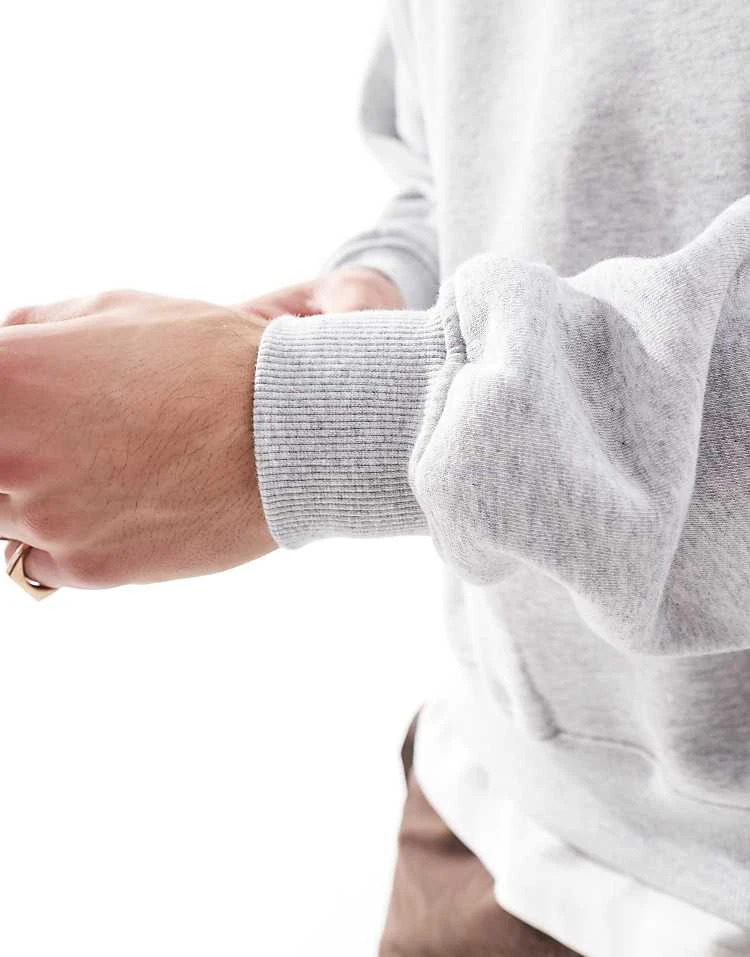 Cotton:On Cotton On Box Fit Crew Neck Sweater In Grey For Men 6 Cotton:On Cotton On Box Fit Crew Neck Sweater In Grey For Men - Image 4