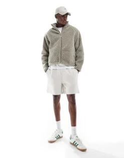 Cotton:On Everyday Fleece Short In Off-white For Men