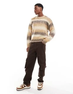 Cotton:On Ombre Crew Knit In Beige For Men 8 Cotton:On Ombre Crew Knit In Beige For Men -Cotton:On Sales Store 207456503 2