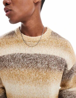 Cotton:On Ombre Crew Knit In Beige For Men 9 Cotton:On Ombre Crew Knit In Beige For Men -Cotton:On Sales Store 207456503 3