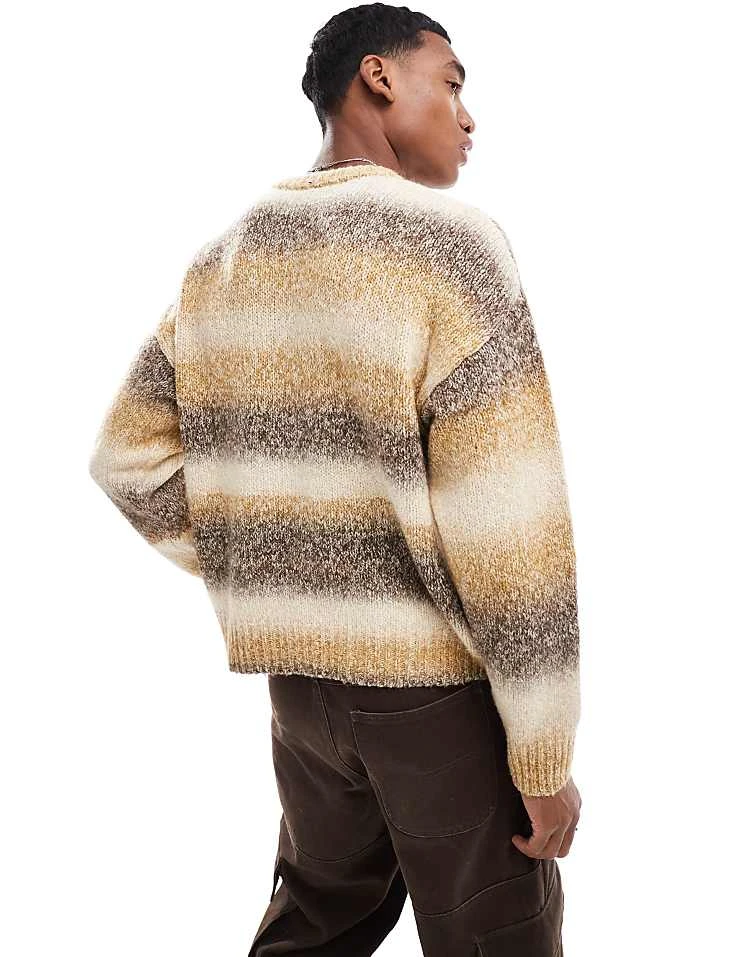 Cotton:On Ombre Crew Knit In Beige For Men 6 Cotton:On Ombre Crew Knit In Beige For Men - Image 4