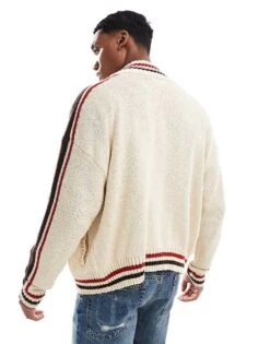 Cotton:On Knitted Bomber In Off-white For Men -Cotton:On Sales Store 207456673 4