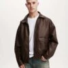 Cotton:On Faux Leather Bomber In Brown For Men -Cotton:On Sales Store 207456760 1 brown